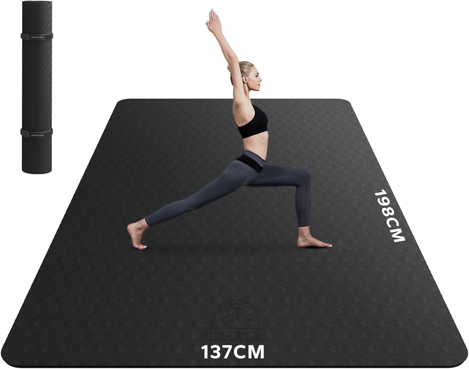 HAPBEAR Large Yoga Mat 183×116cm 6mm 🧘♀
