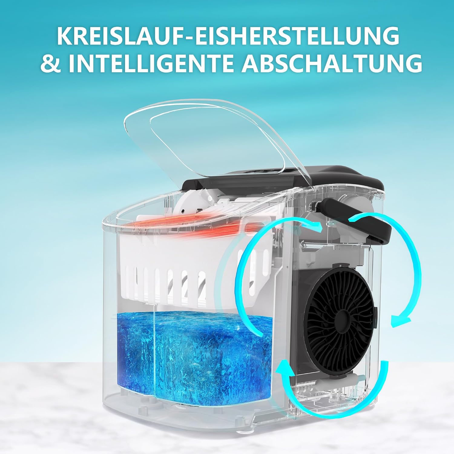 Thumbnail 5 de EUHOMY Eiswürfelmaschine Klein 9 Würfel