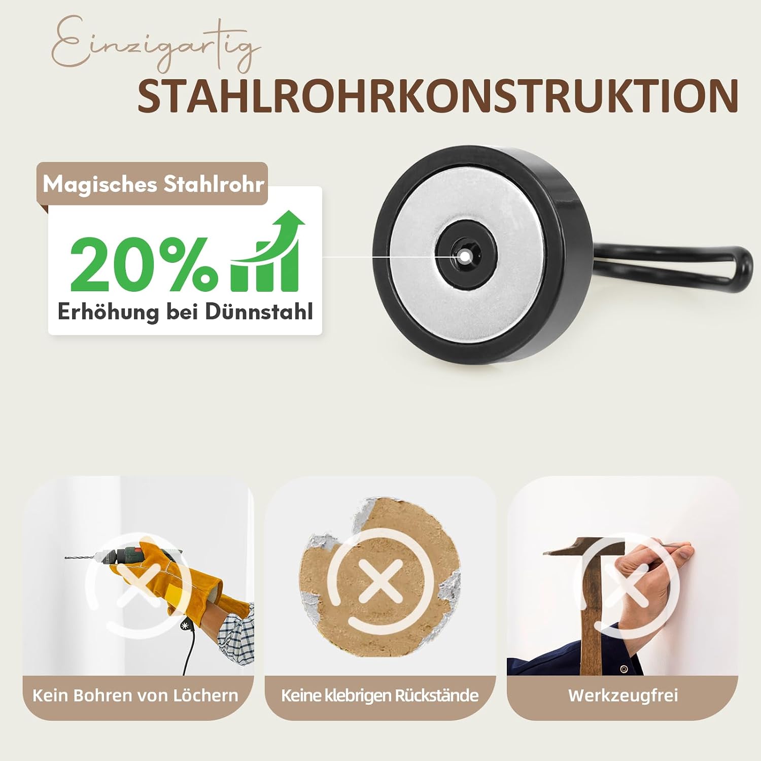Detalle de Neosmuk Swing Magnethaken 18 kg Neodym