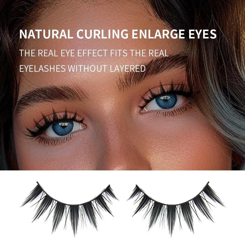 Detalle de AKARABEAUTYLASHES Ciglia Finte Naturali 7 Paia 3D – 3D-BN12
