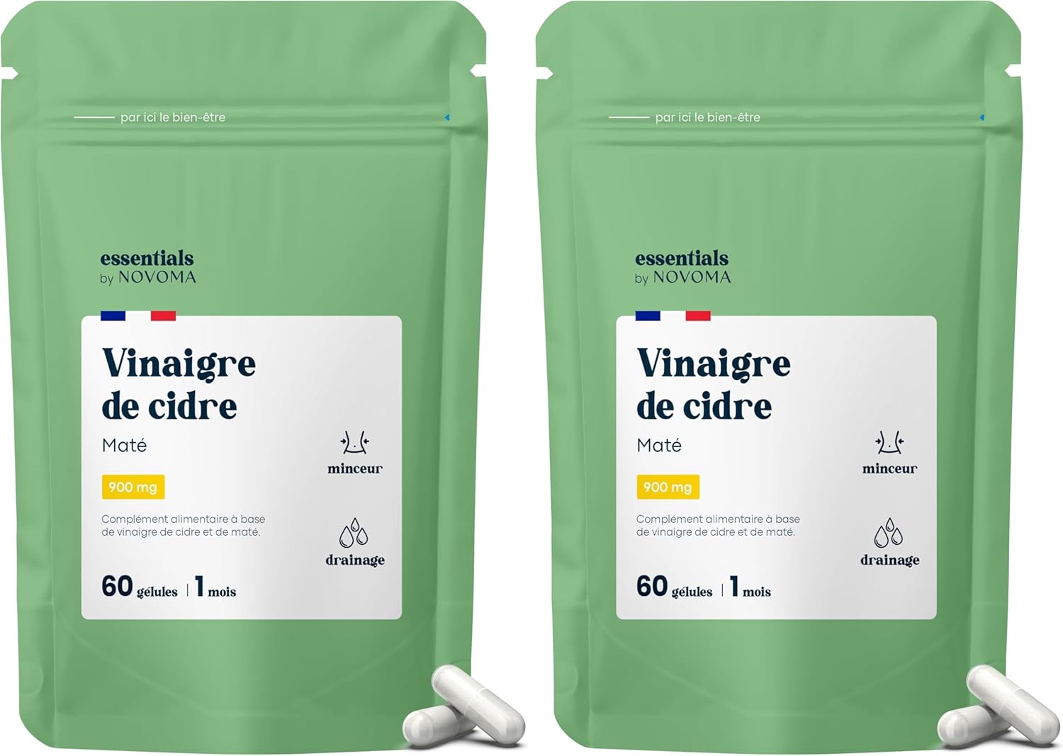 Thumbnail 6 de Vinaigre de cidre avec Maté Essentials by Novoma – 60 gélules végétales (cure d’1 mois)