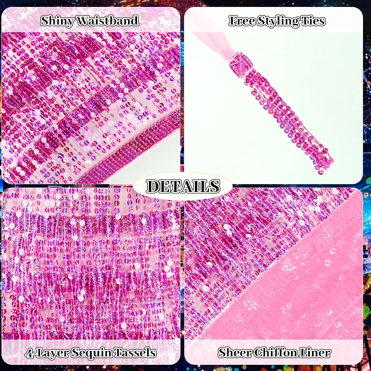 Thumbnail 3 de Baisdan Belly Dance Sequin Hip Scarf 160 cm