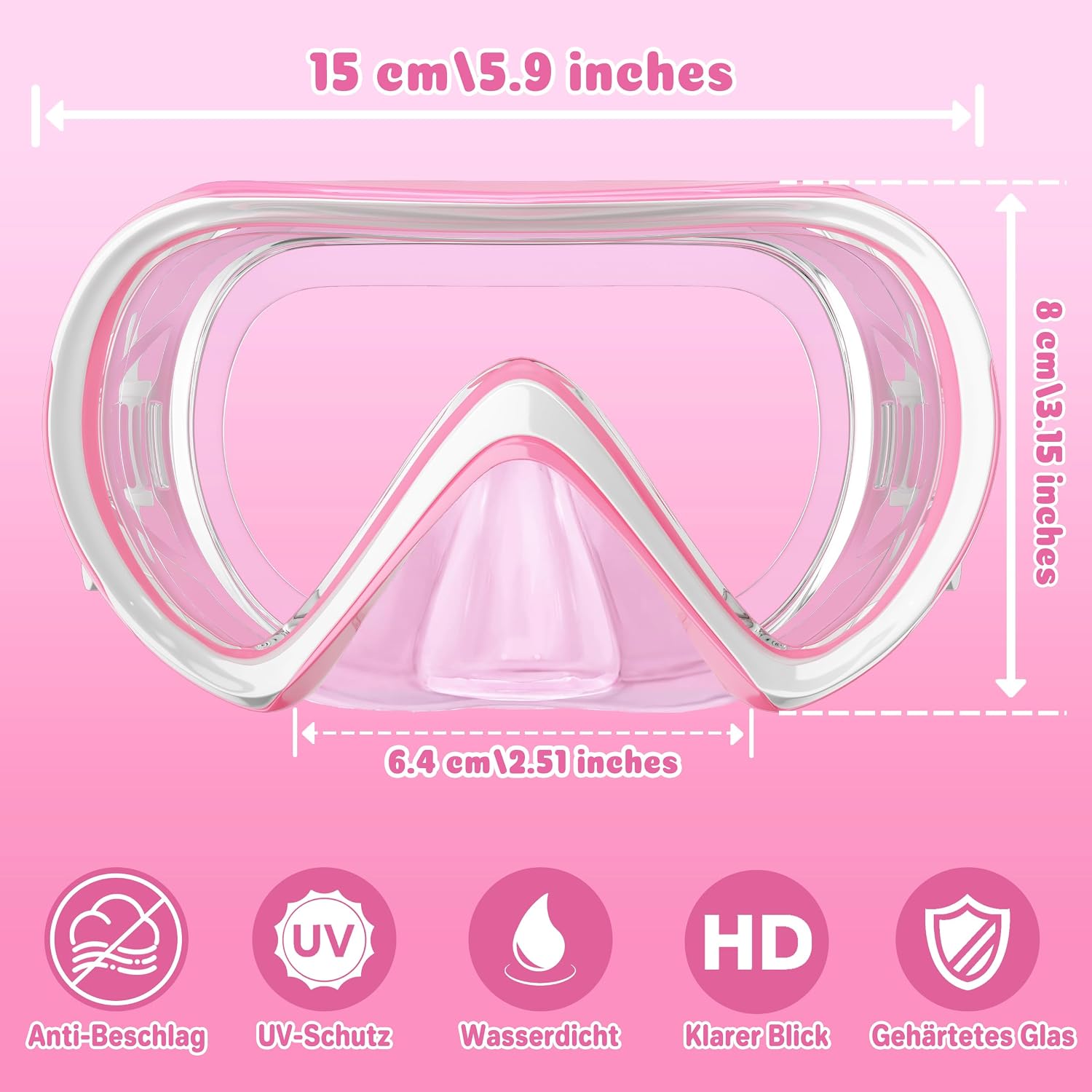 Detalle 2 de COOLOO Kinder-Schwimmbrille 180° Panorama