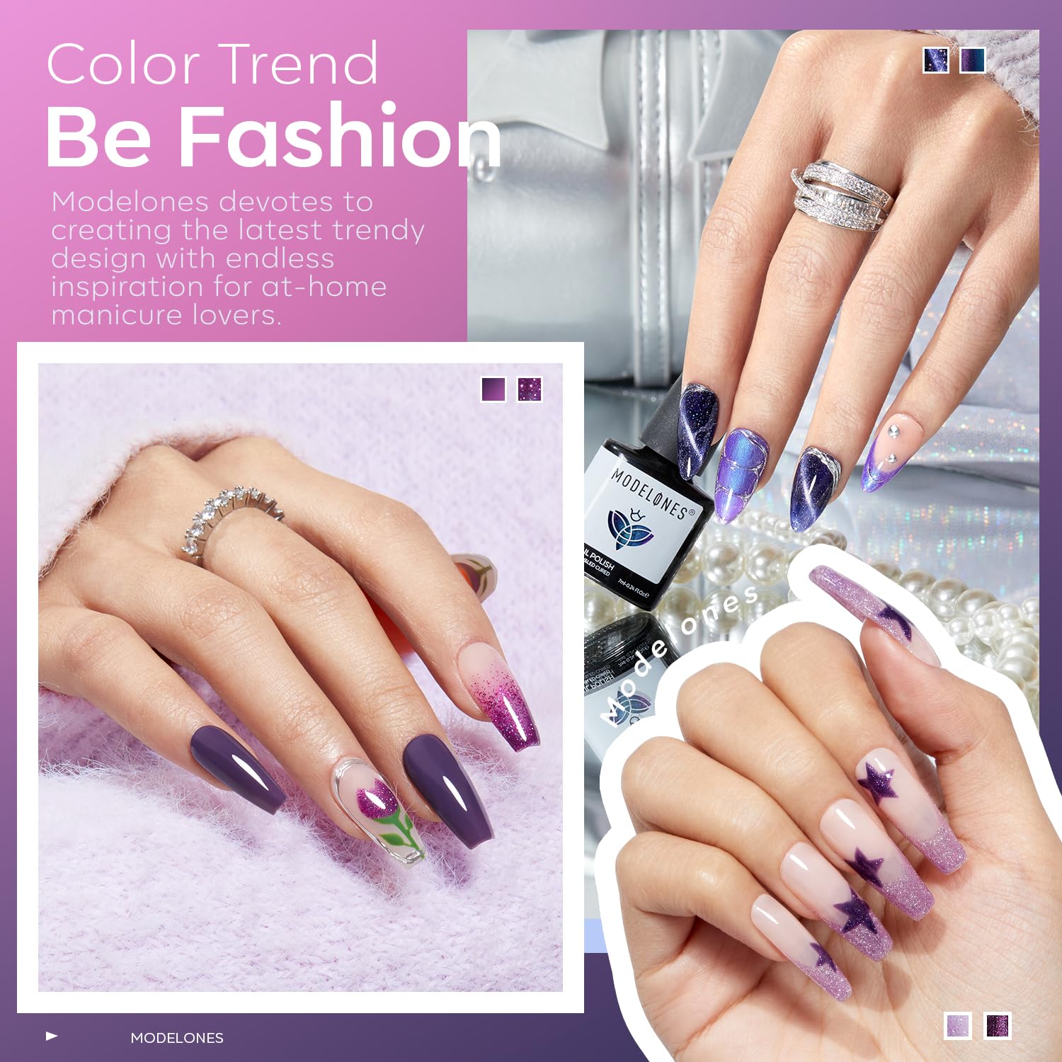 Detalle 1 de modelones Gel Nail Polish Set 6 Colors