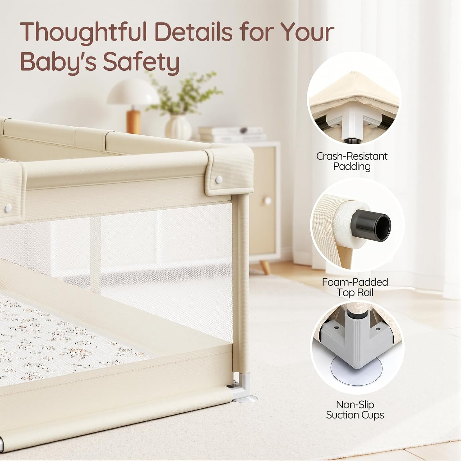 Detalle de Uanlauo Baby Playpen 47×47 in