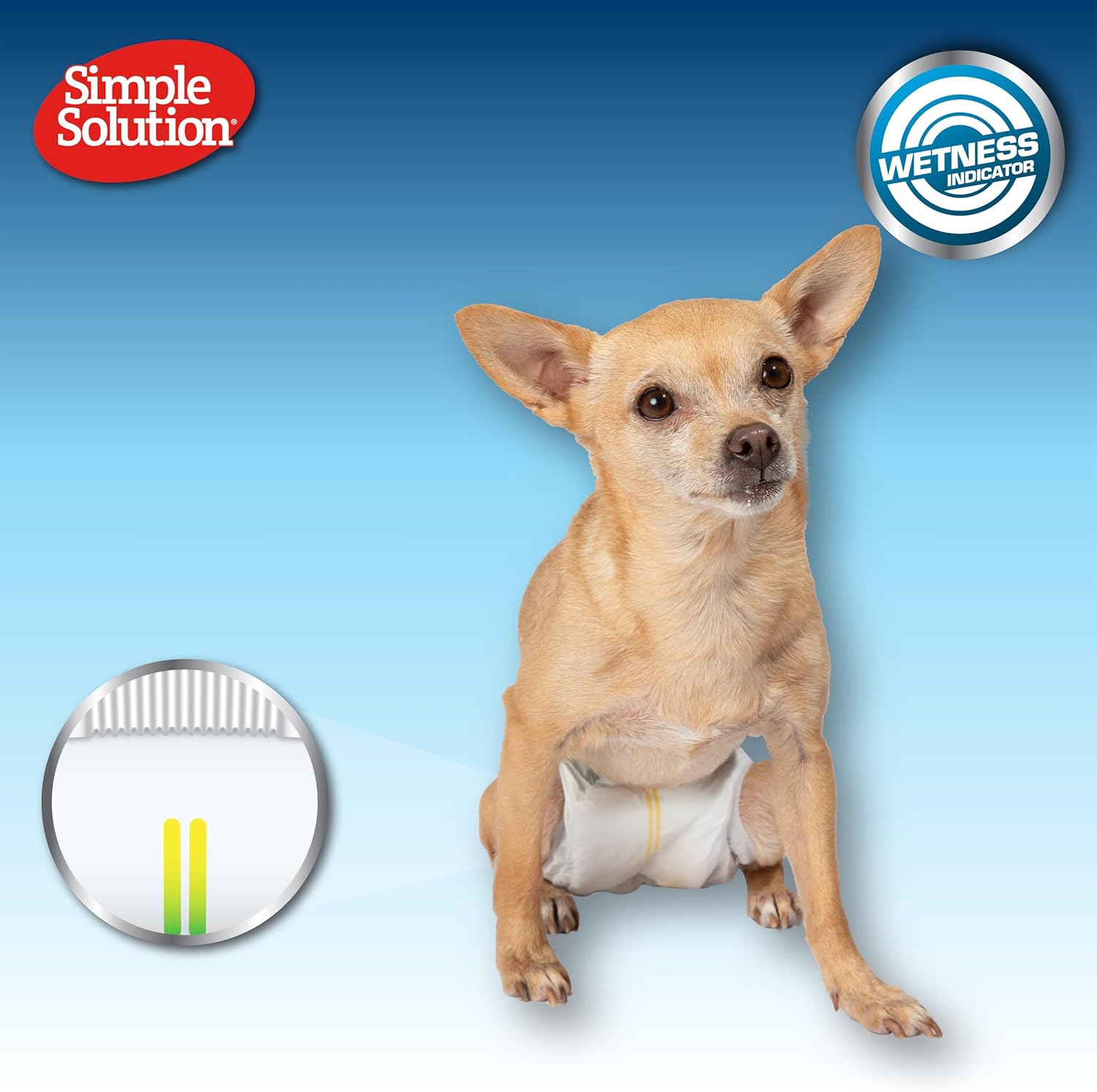 Thumbnail 6 de Simple Solution Nuovi ‘True Fit’ Pannolini Monuso per Cani Femmina con Idicatore di Bagnato Piccolo – 12 pezzi