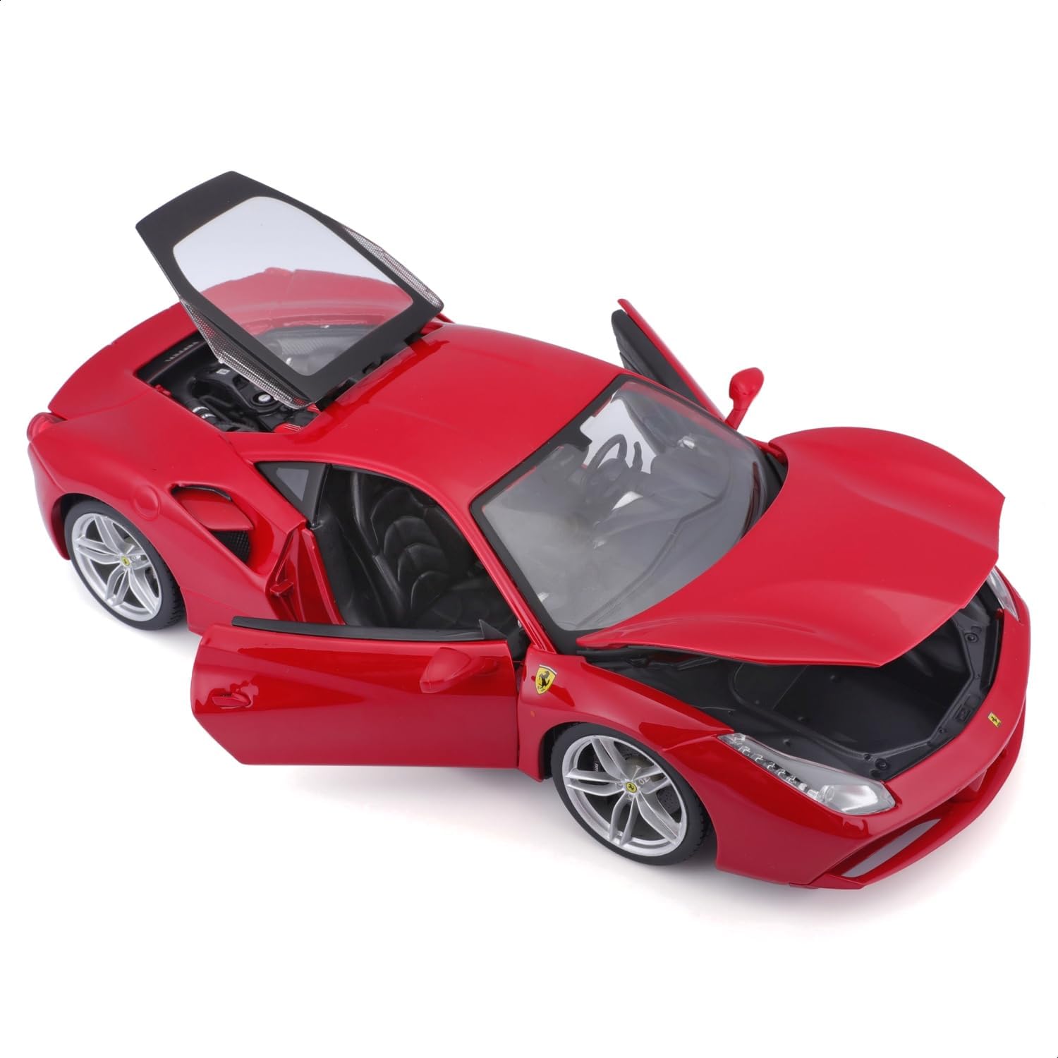 Detalle de Bburago Maisto – Ferrari 488 GTB Rouge 1/18, miniature métal moulé prête pour les passionnés