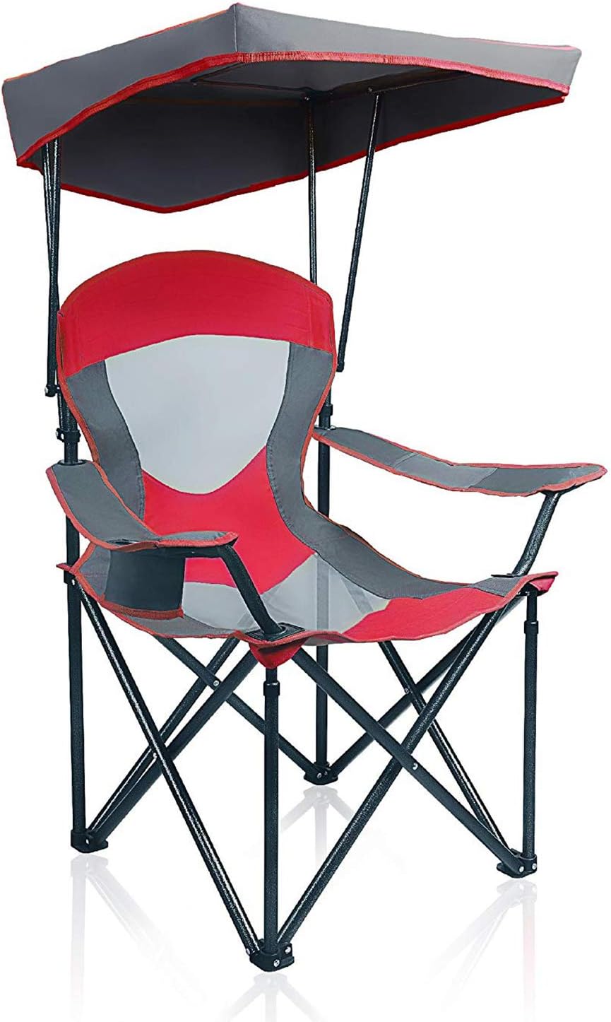 Thumbnail 3 de ALPHA CAMP Heavy Duty Canopy Camping Chair (Enamel Blue) – 350 lb Capacity, 2-Pack