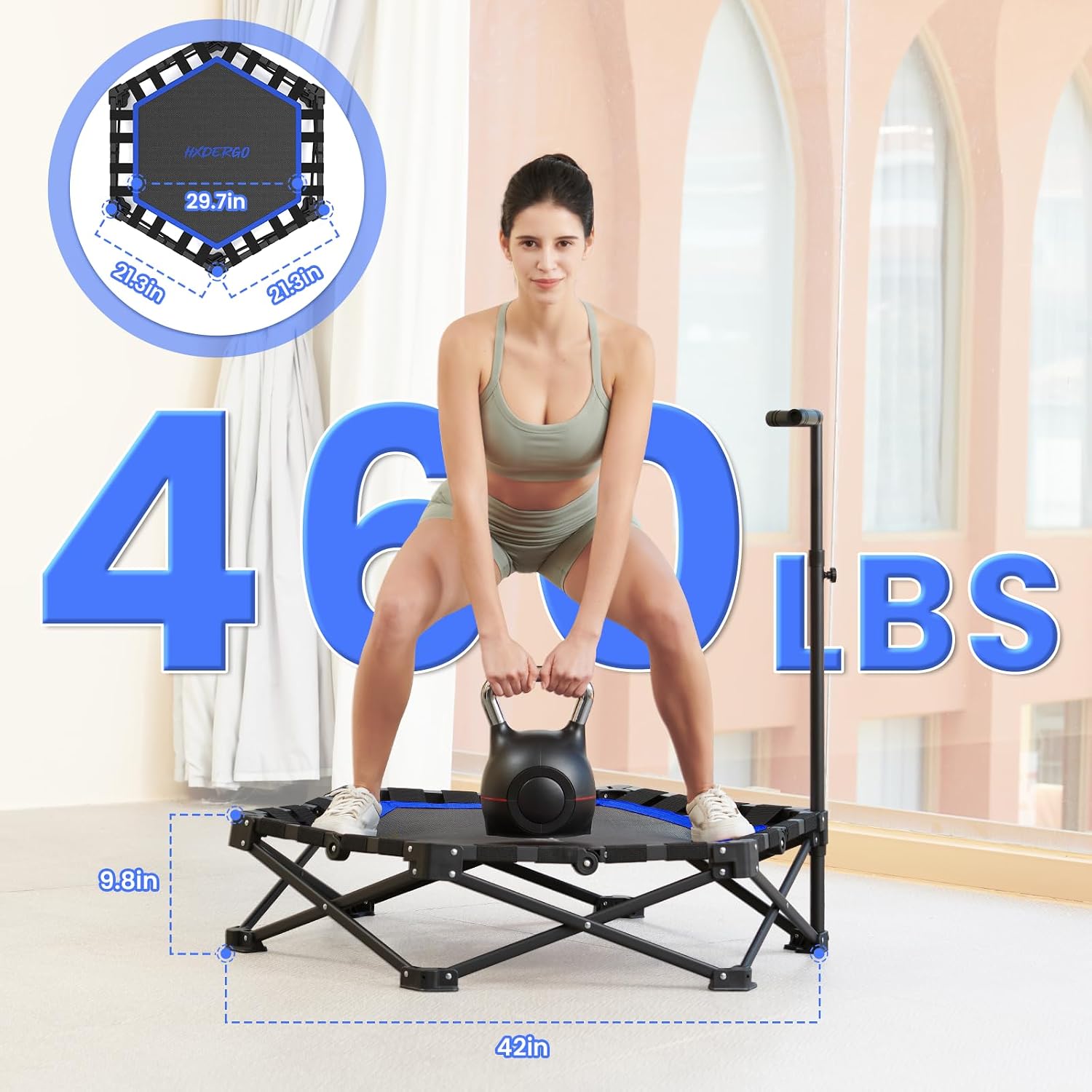 Thumbnail 1 de HXD-ERGO 42" Foldable Mini Trampoline 460 lbs
