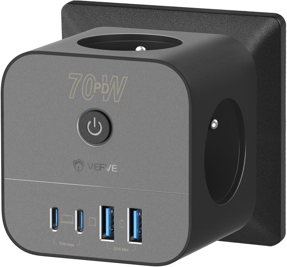 Detalle de VEFVE CubePulse70 Chargeur USB C 70 W