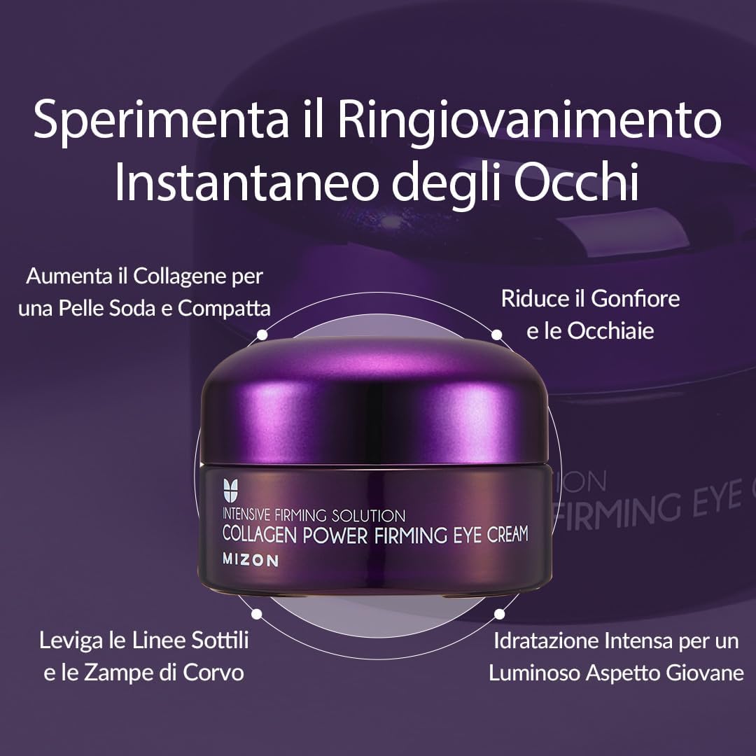 Detalle de Mizon Power Firming Crema al Collagene per il Contorno Occhi (25 ml) – Collagene Marino e Elastina