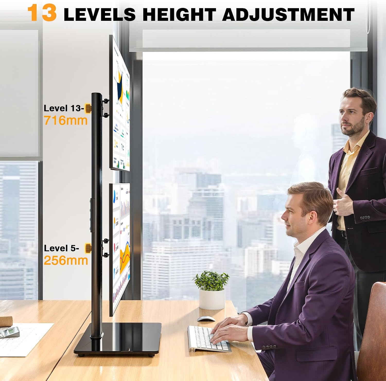 Detalle de 5Rcom Supporto Doppio Monitor 13-38"