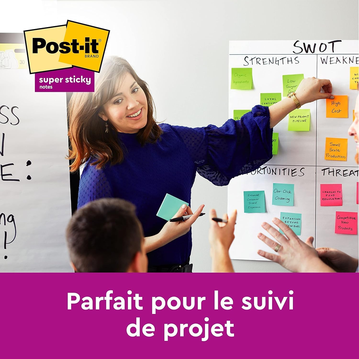 Thumbnail 6 de Post-it Notes Super Sticky 47,6 mm x 47,6 mm 12 blocs