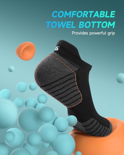 Detalle de TANSTC Mens Running Socks Anti-Blister Cushioned Sports Socks – Pack of 6 Pairs