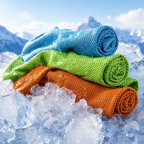 Detalle de WOONEKY Kühlhandtuch 6 Stück – Polyester, schweißabsorbierend, kühlend für Sport