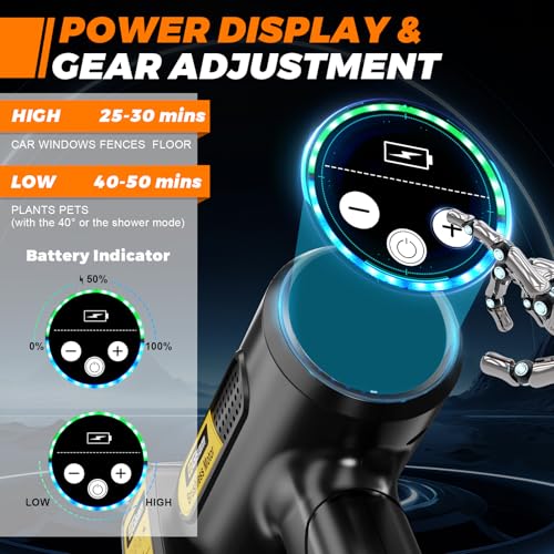 Thumbnail 1 de Gisam Hidrolimpiadora de Alta Presión, Hidrolimpiadora Portatil MAX 65 Bar con 2 x 4000mA Baterías, Pulverizador de Espuma, 6 en 1 Boquilla Multiusos y 180° Boquilla Giratoria (Gisam-01)