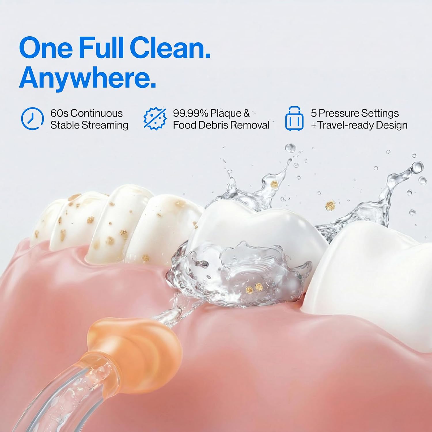 Thumbnail 3 de usmile C30 Wireless Water Flosser with 300ml Tank and 5 Pressure Levels
