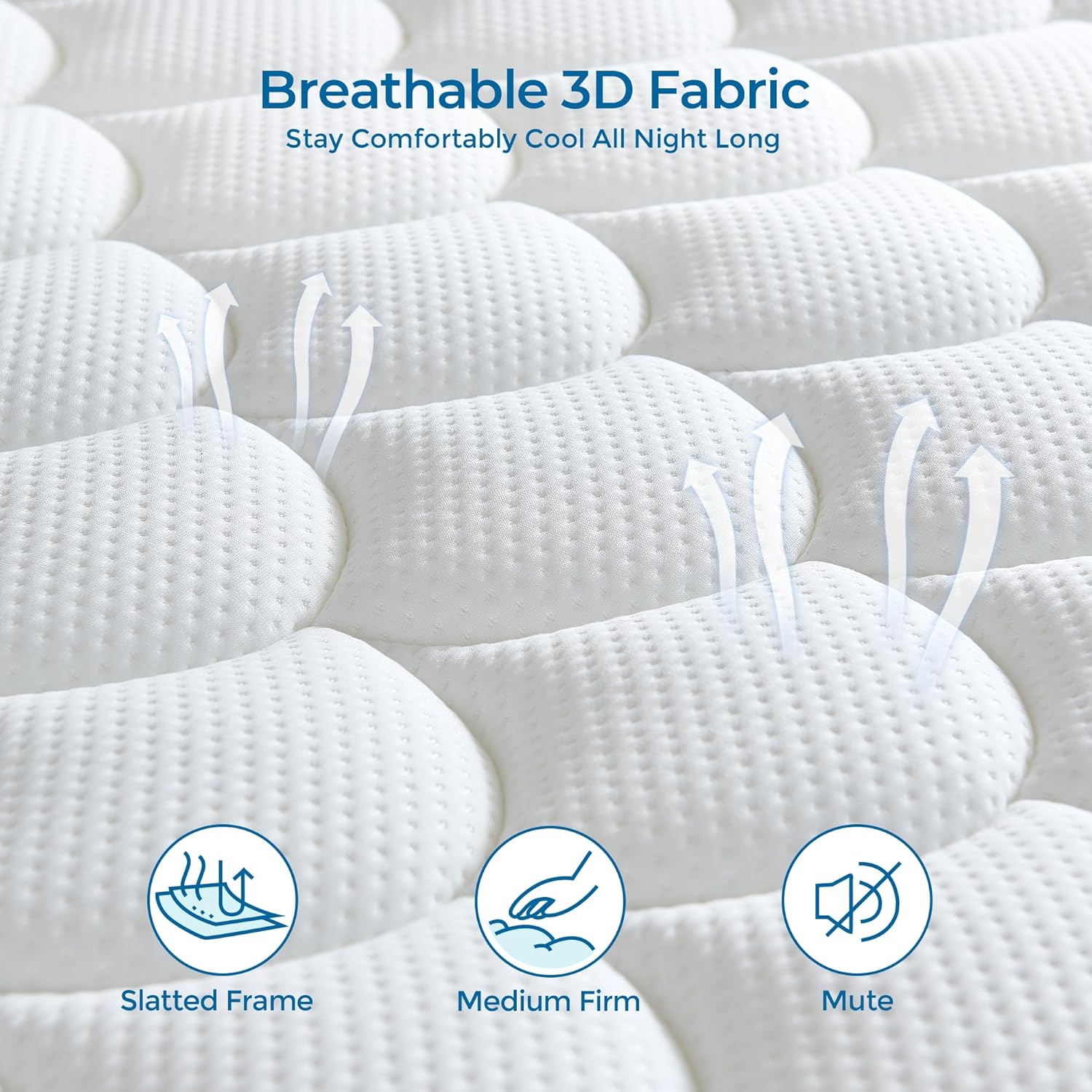 Thumbnail 3 de Doublelife Small Double Mattress 4FT (120x190x25cm) Gel Memory Foam + 9-Zone Pocket Springs