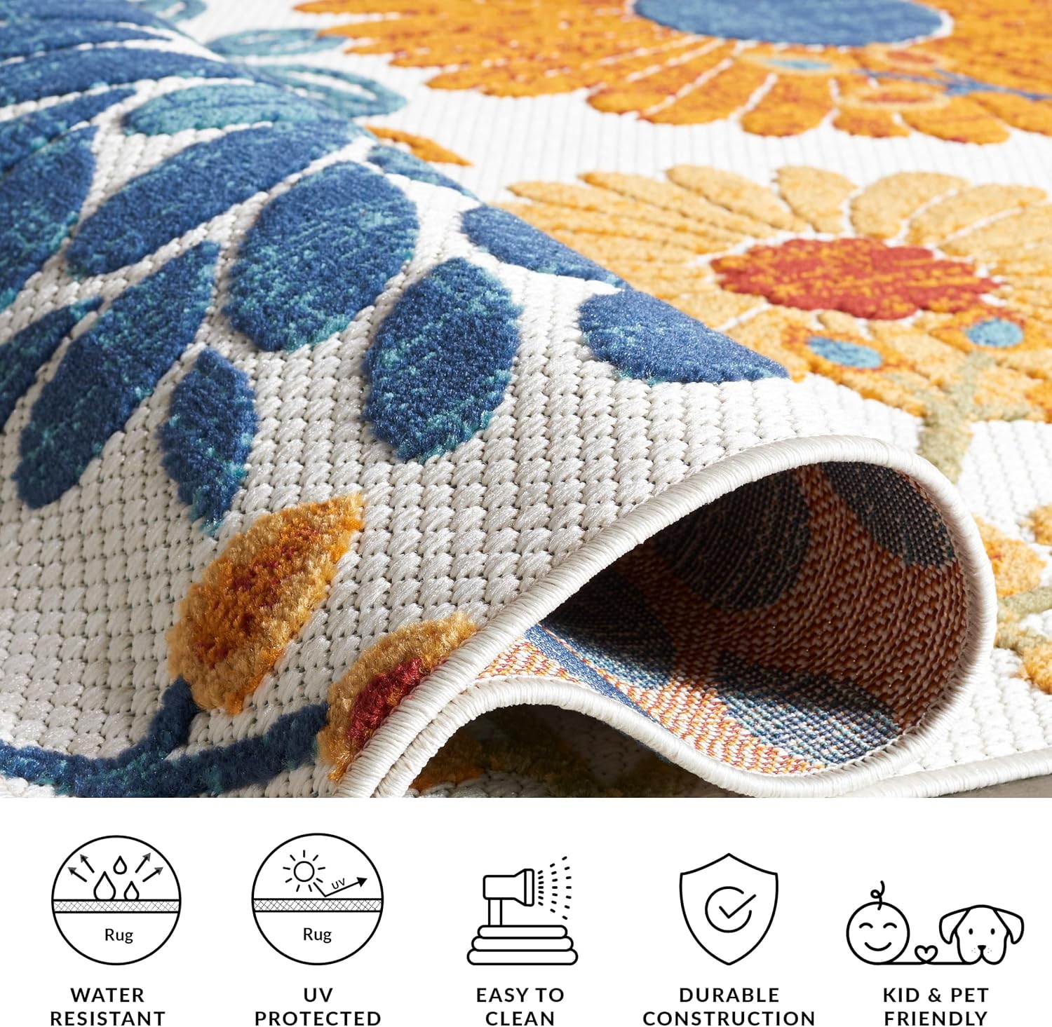 Thumbnail 6 de SAFAVIEH CBN832A Cabana Floral Runner Rug, 2' x 8', Cream/Red