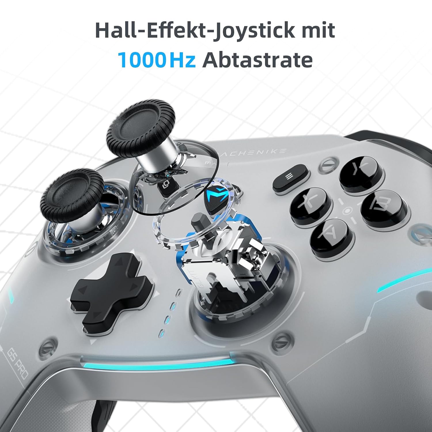 Thumbnail 2 de Machenike G5PRO MAX SE Bluetooth-Controller mit Ladestation (Grau) – Hall-Effect, 1.000 Hz