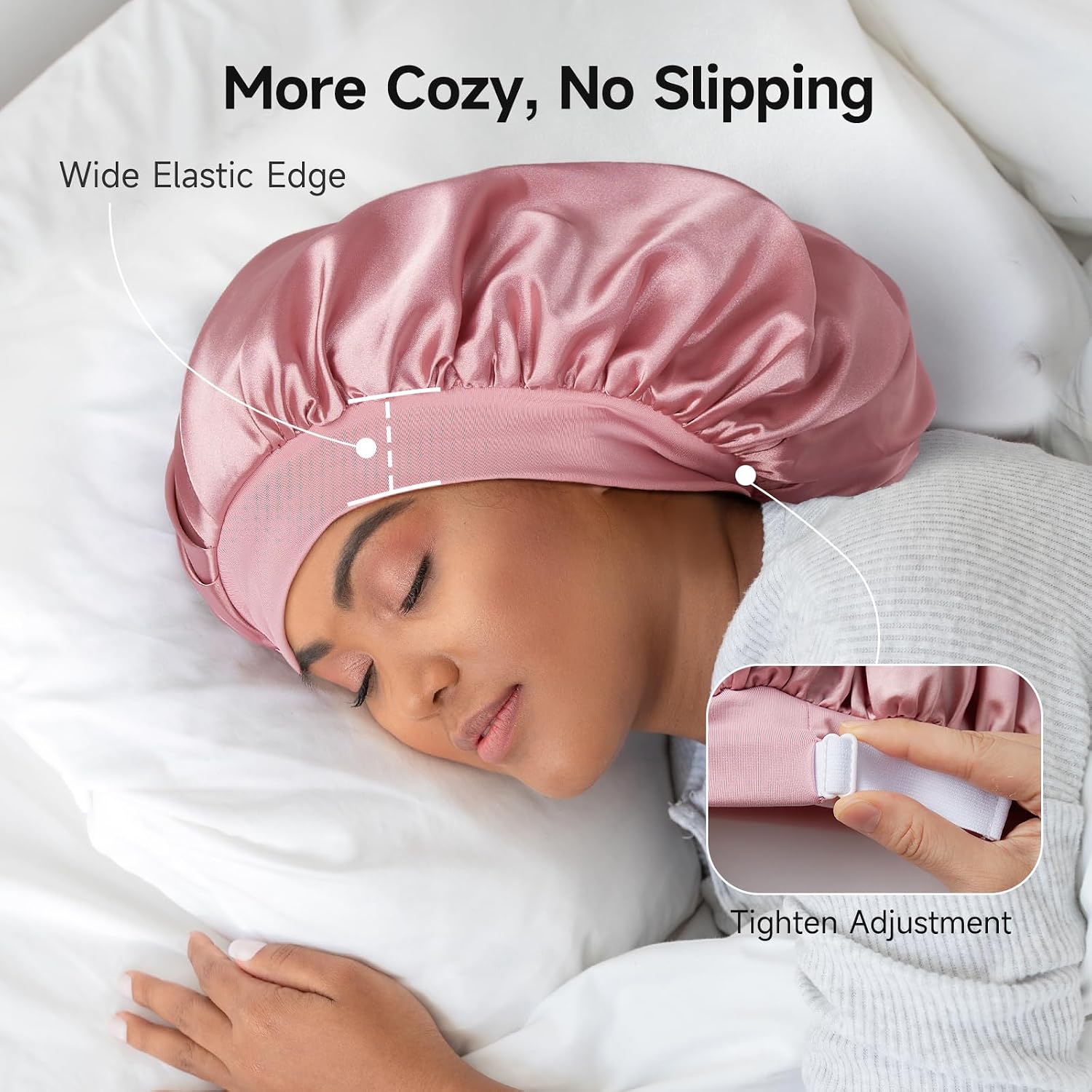 Thumbnail 3 de Umisleep 22 Momme Mulberry Silk Bonnet with Double Layer Satin – Premium Sleep Hair Care