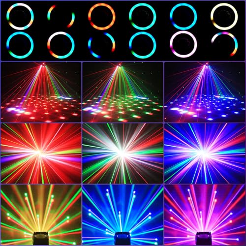 Detalle de FODEXAZY 65W Cabeza Móvil Led Moving Head con Control Remoto y DMX512 (RGBW 4 en 1) para Fiesta y Escenario