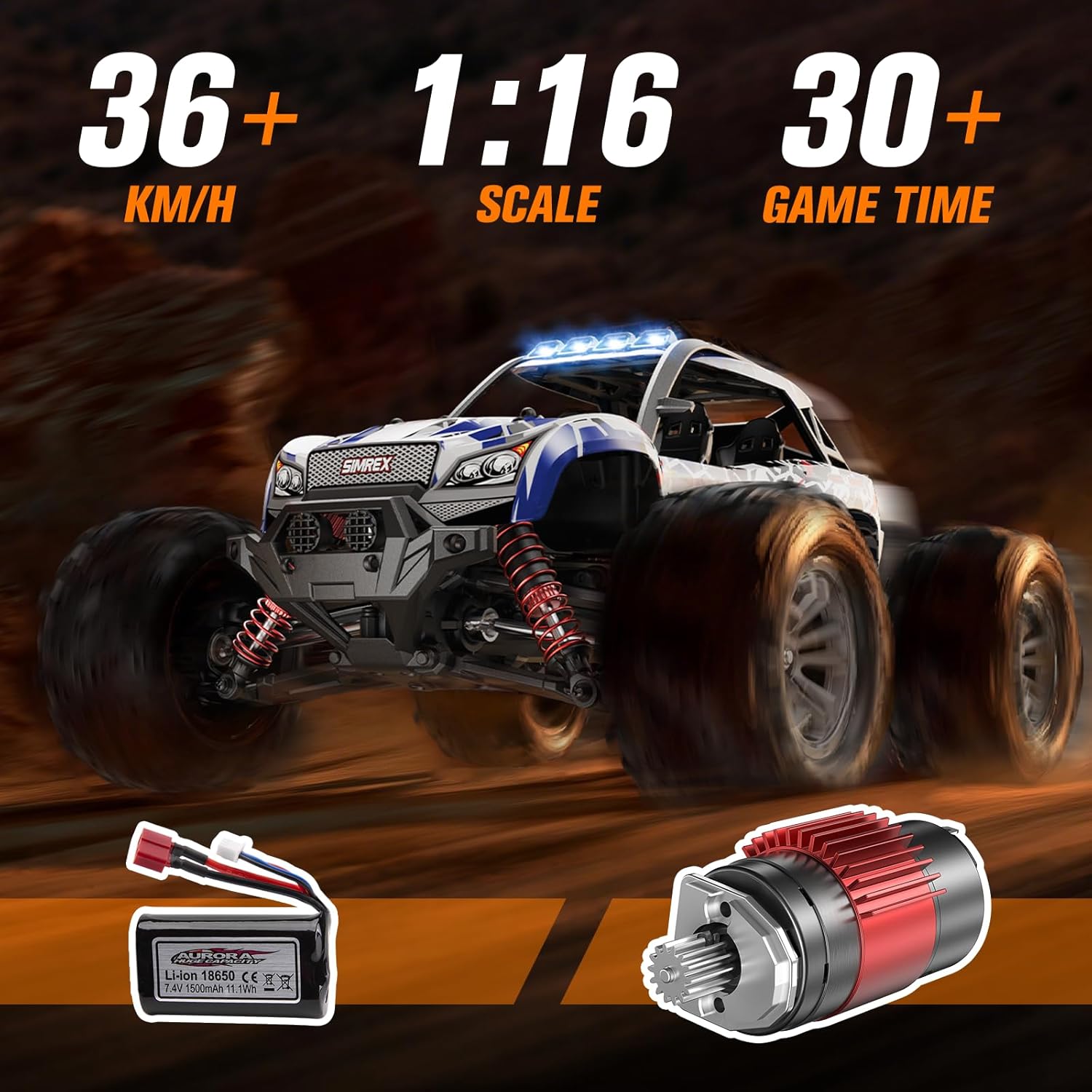 Detalle 2 de SIMREX 1/16 4WD 36 KPH RC Truck