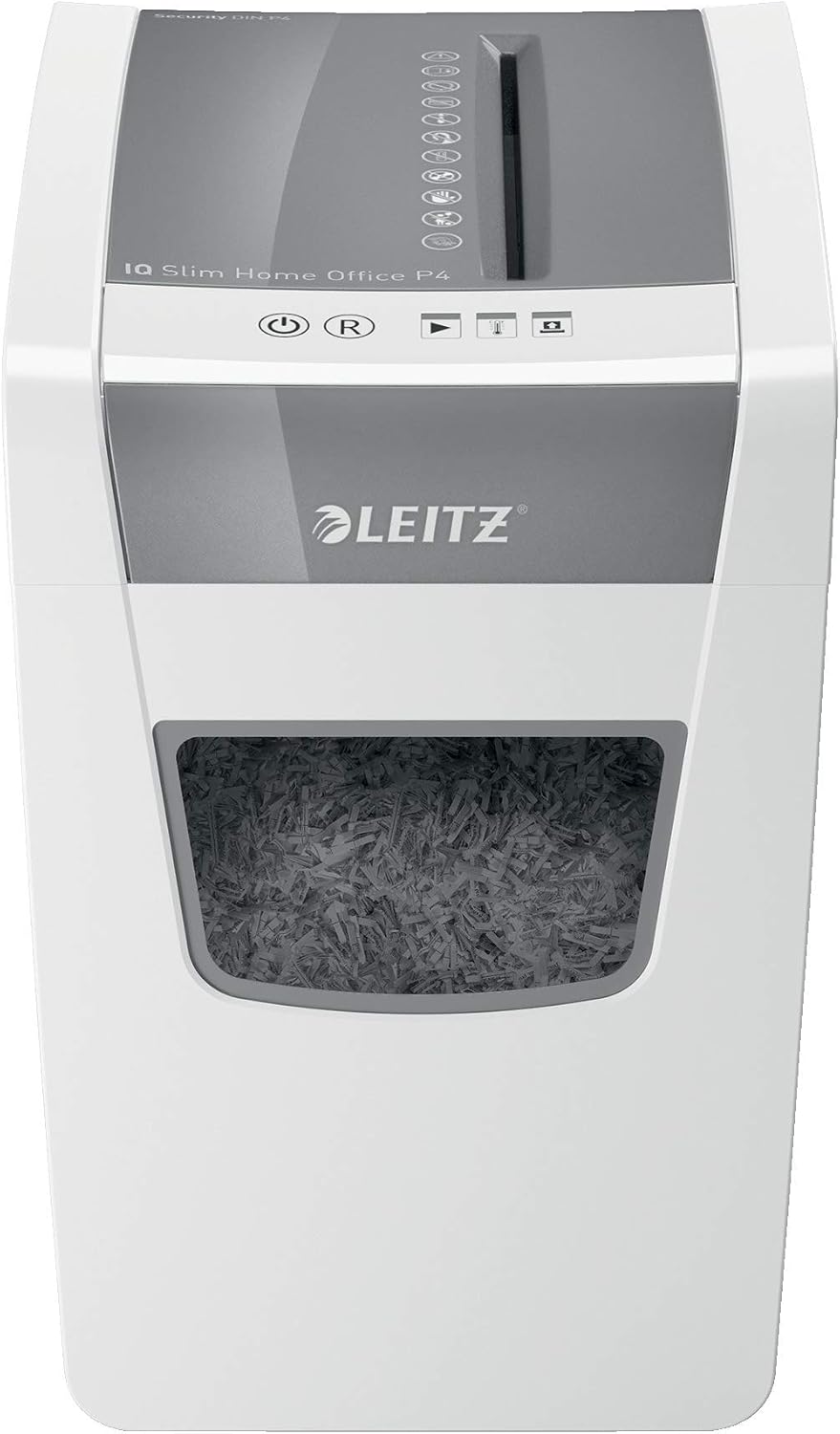 Detalle de Leitz Déchiqueteuse IQ SL Home Office — sécurité P4, 10 feuilles, 23 L, blanche