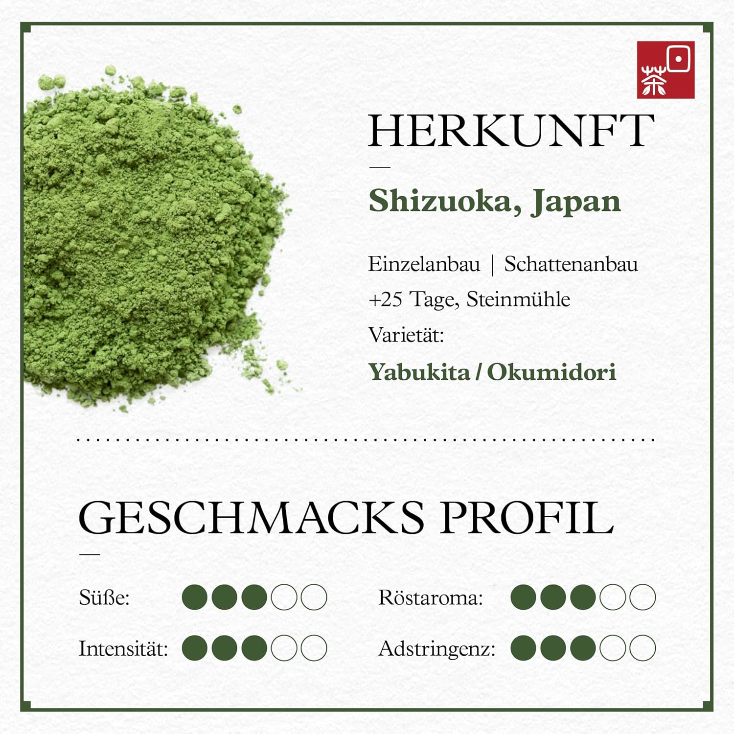 Thumbnail 2 de Ocha & Co. Itsumo Matcha „Klassische Qualität“ – japanischer Matcha der ersten Ernte, 100 g