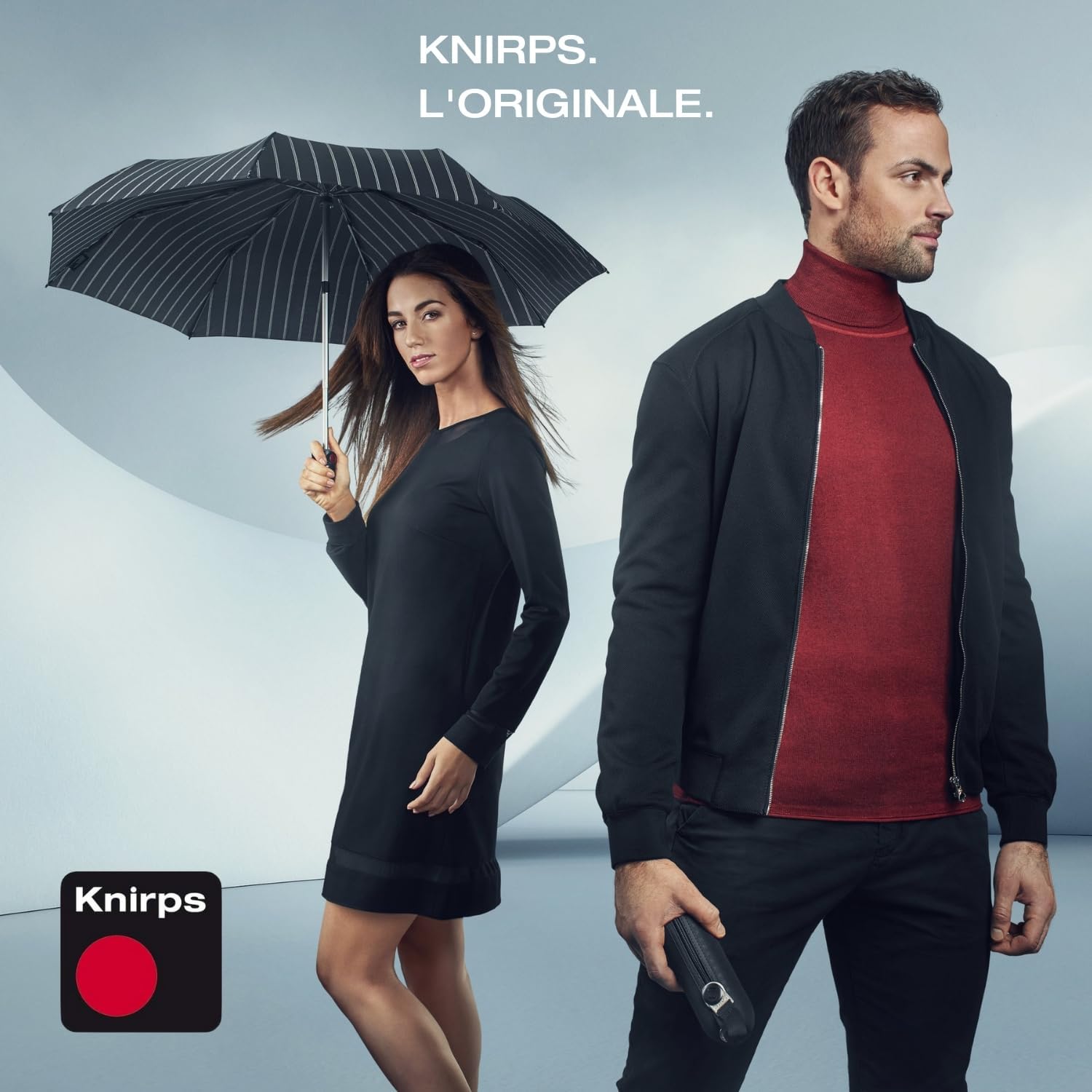 Thumbnail 6 de Knirps C.250 Light Duomatic Grigio Scuro – Ombrello tascabile con funzione Duomatic e borsa portaombrelli