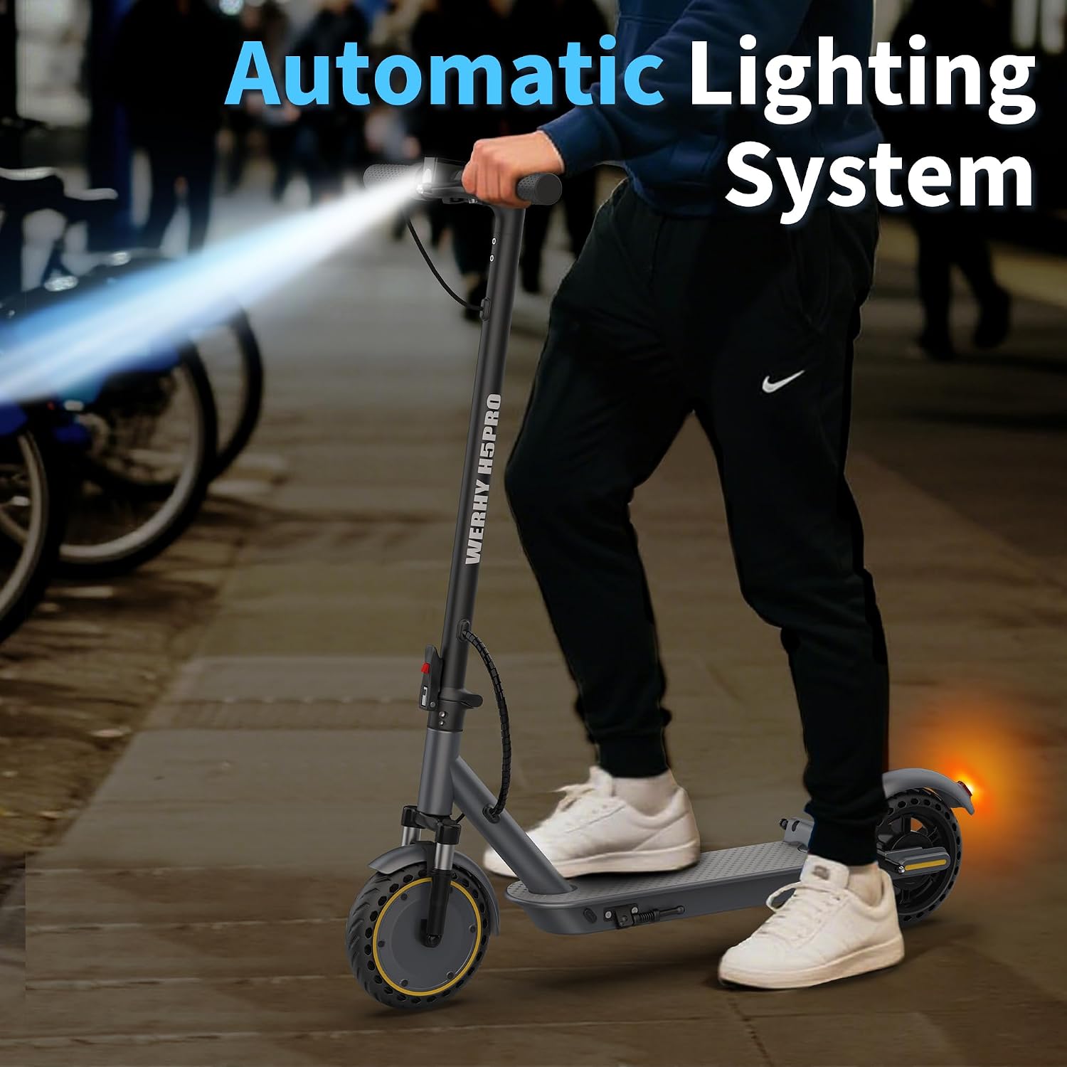 Detalle de WERHY H5PRO Folding Electric Scooter for Adults with Dual Suspension and Brakes