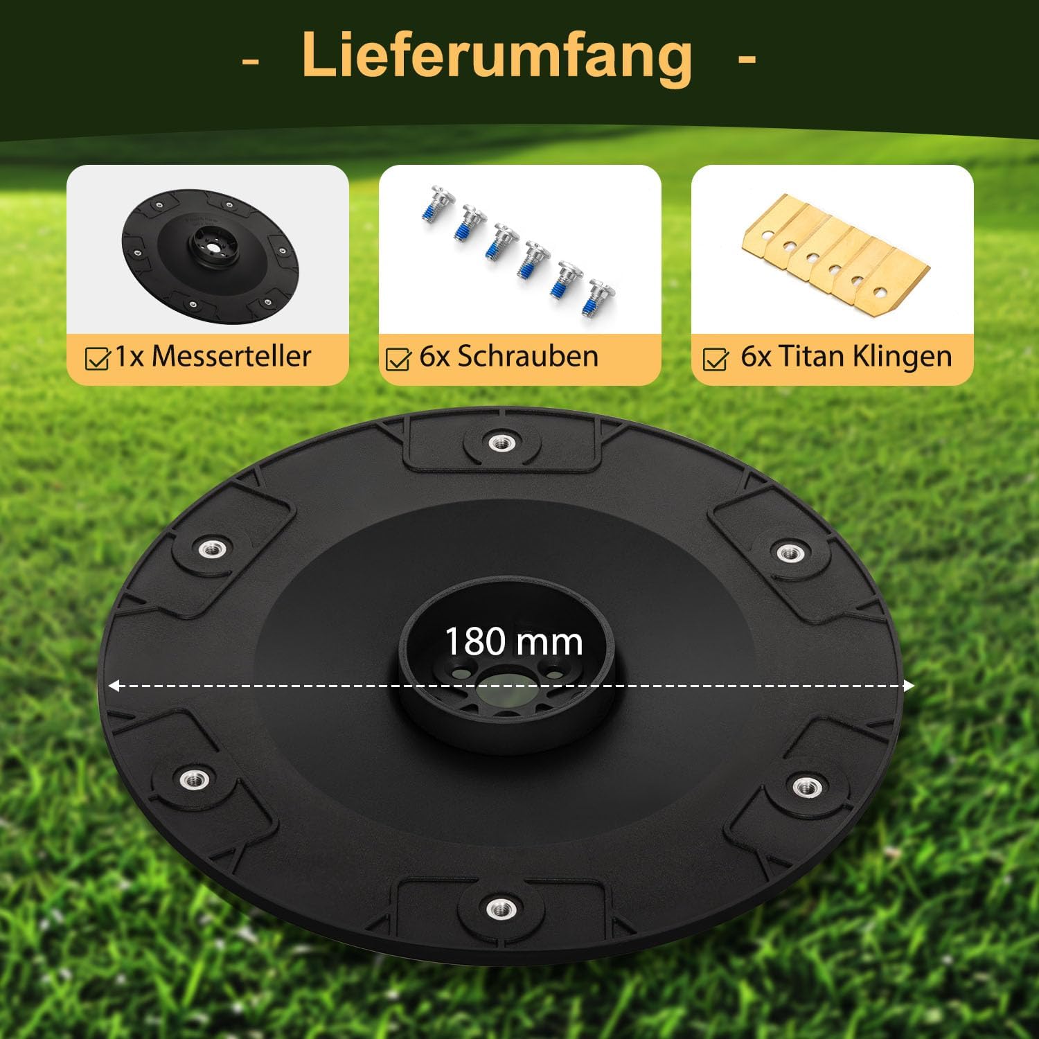 Thumbnail 4 de Schneiden Sie Effizienter Messerteller + 6 Ersatzmesser für Husqvarna Automower (G3, Serie 305/310/315/405/410/415x/435/535 AWD)