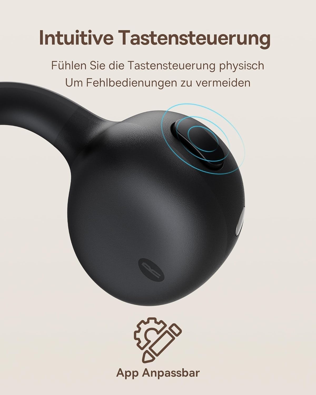 Detalle de Baseus Bowie MC1 Open Ear Kopfhörer – Clip-On-Design mit adaptivem Bassverstärkung