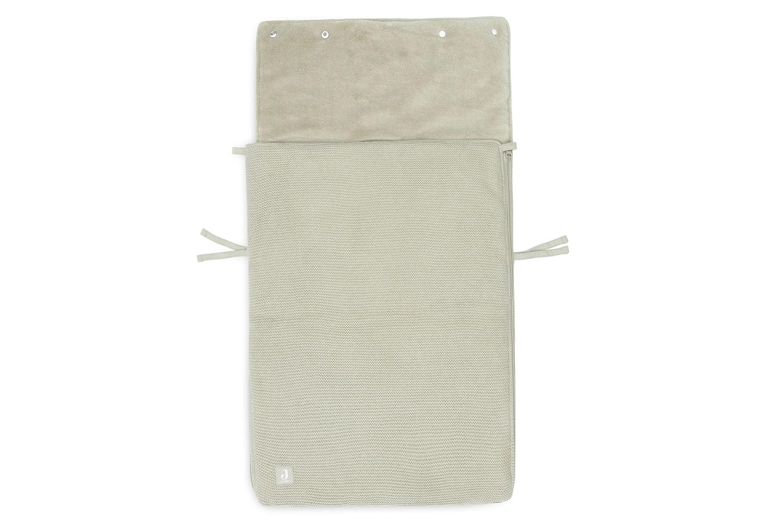 Thumbnail 1 de Jollein Fußsack Basic Knit Olivgrün – für Babyschale & Kinderwagen (Gruppe 0+) mit 3- und 5-Punkt-Gurt