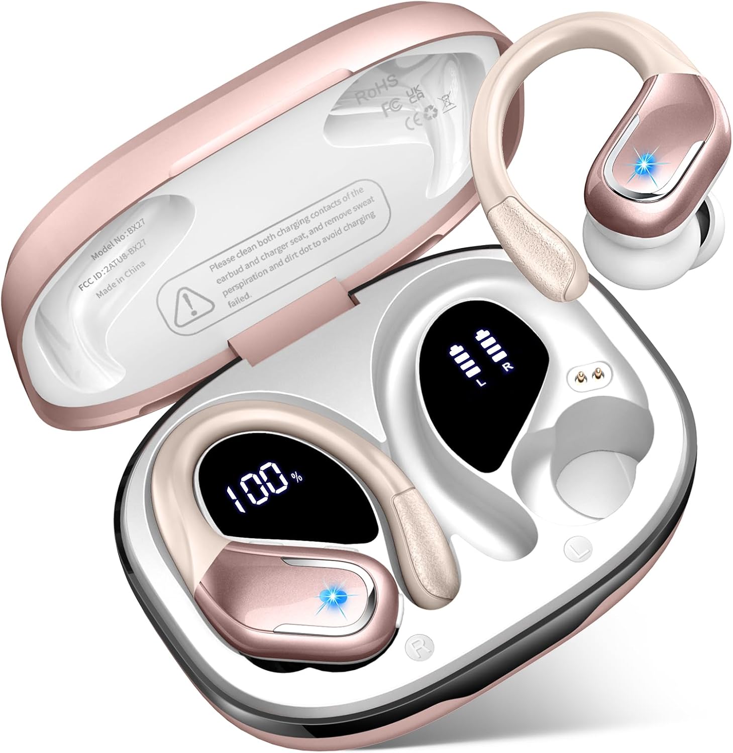 Thumbnail 4 de Rulefiss Écouteurs Bluetooth sans fil Sport (Bluetooth 5.4, IPX7, 75 h d’autonomie)