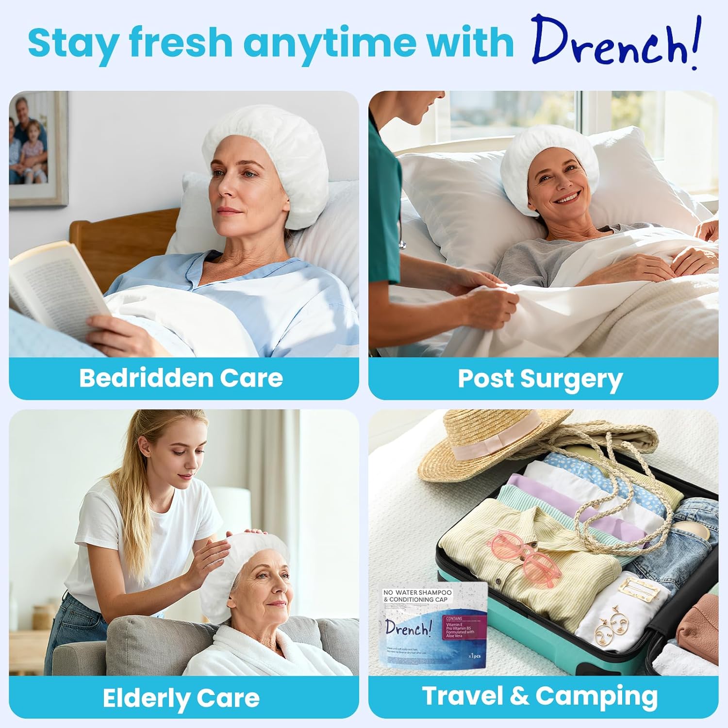 Thumbnail 5 de Drench! No Rinse Shampoo Cap 12-pack