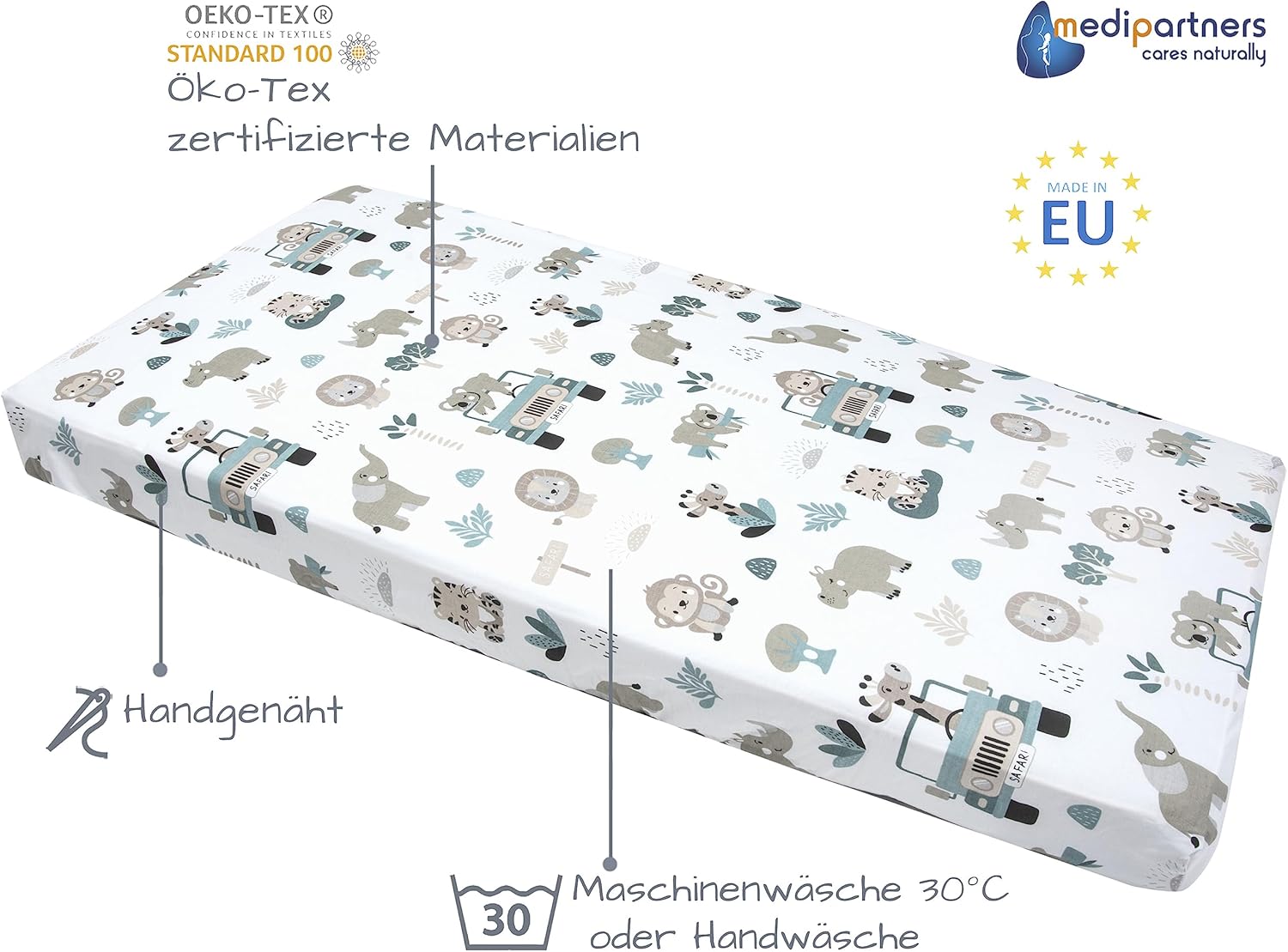 Thumbnail 1 de Medi Partners Sabana Bajera Cuna 60x120 Algodón