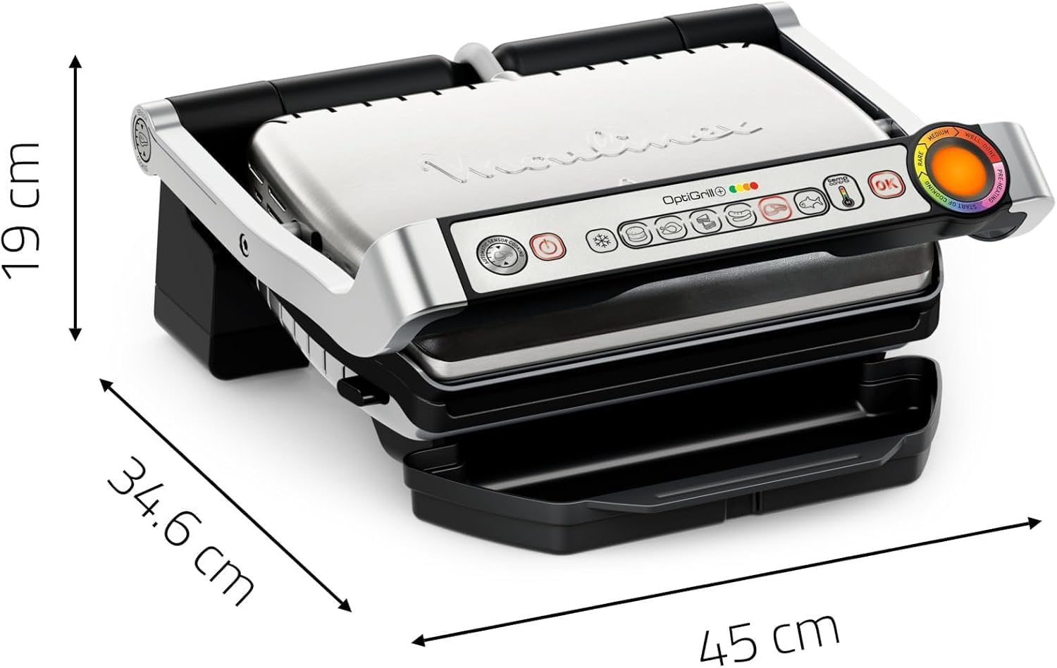 Detalle 2 de Moulinex OptiGrill+ GI712D10 2000 W