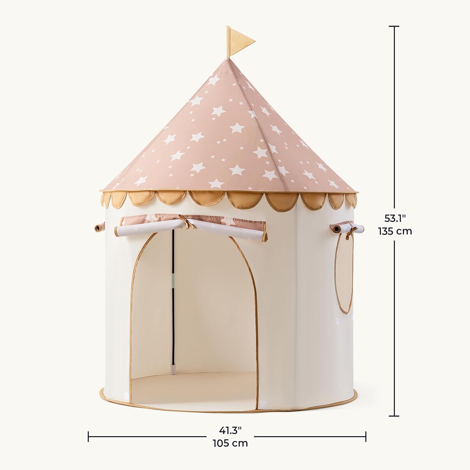 Thumbnail 4 de Tiny Land Kids Play Tent — Khaki Castle Tent for Indoor Play