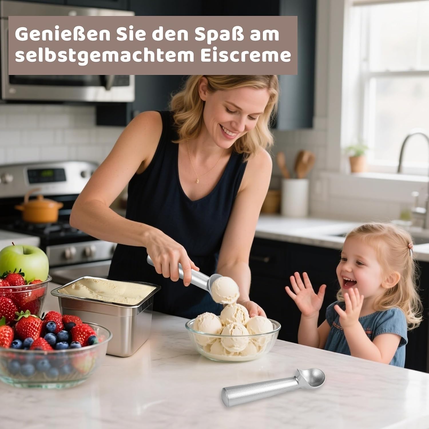 Thumbnail 6 de Nepfaivy Eisportionierer & Eislöffel Set (2 Stück, 18 cm) mit Antihaftbeschichtung