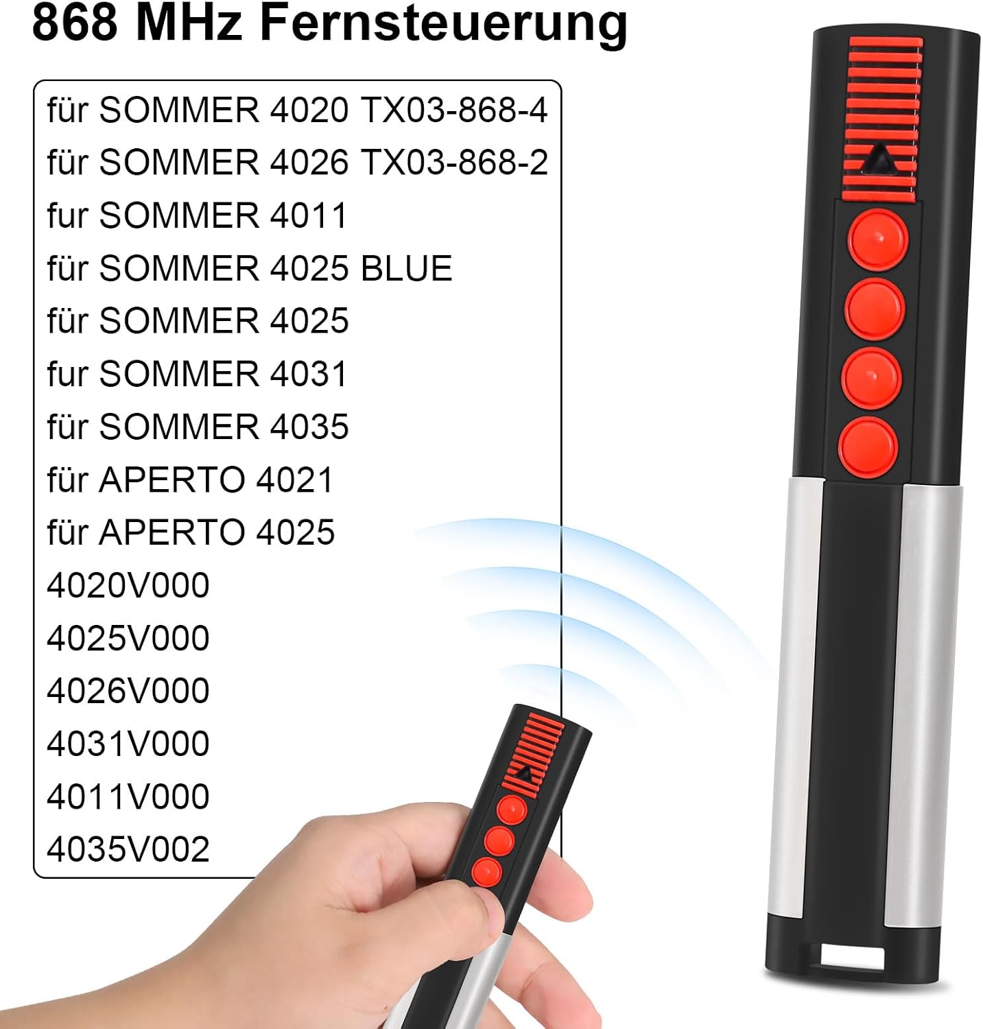 Detalle 2 de Telecomando sostituzione Sommer 434,42 MHz 4 canali