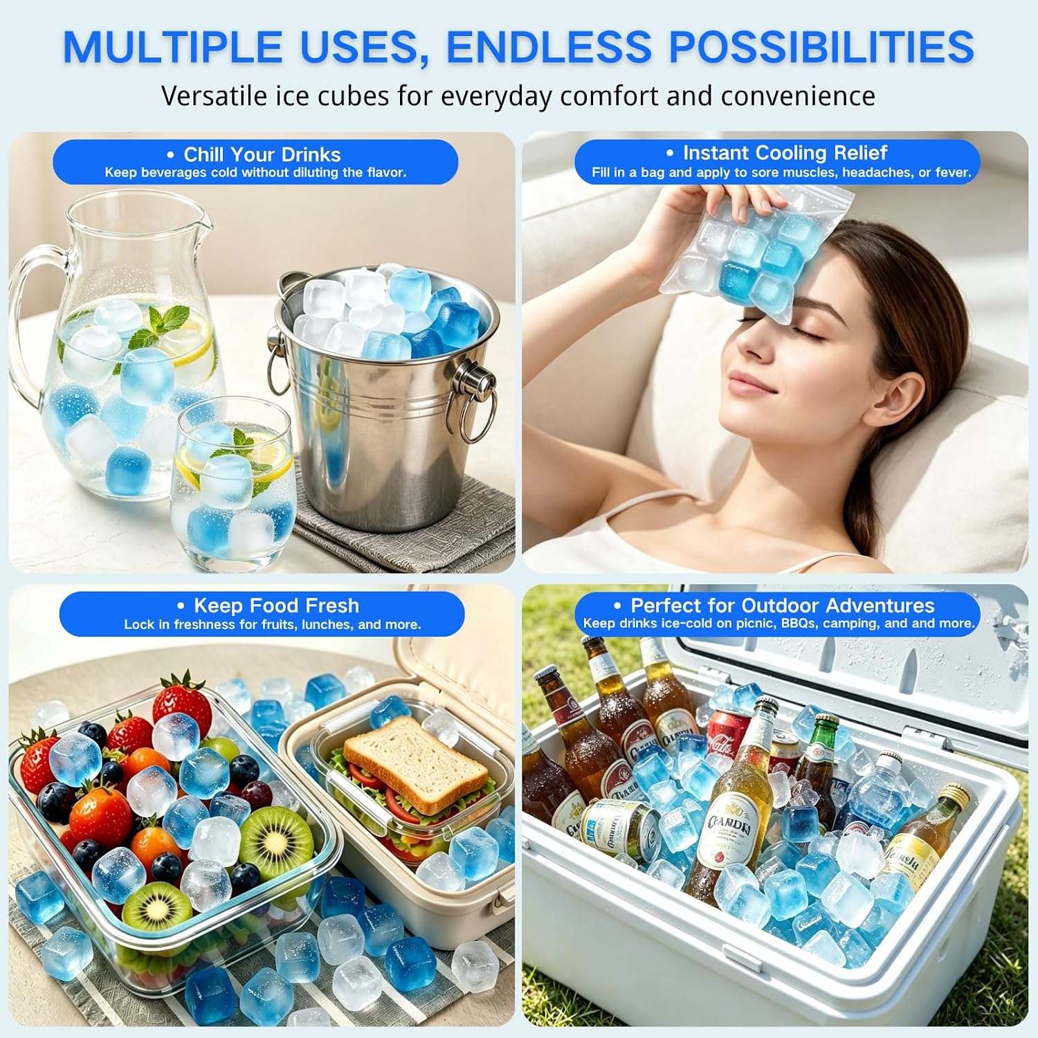Thumbnail 3 de BYTTME BY-US-RICWB400 Reusable Ice Cubes, BPA-Free, Refreezable, 400-Pack