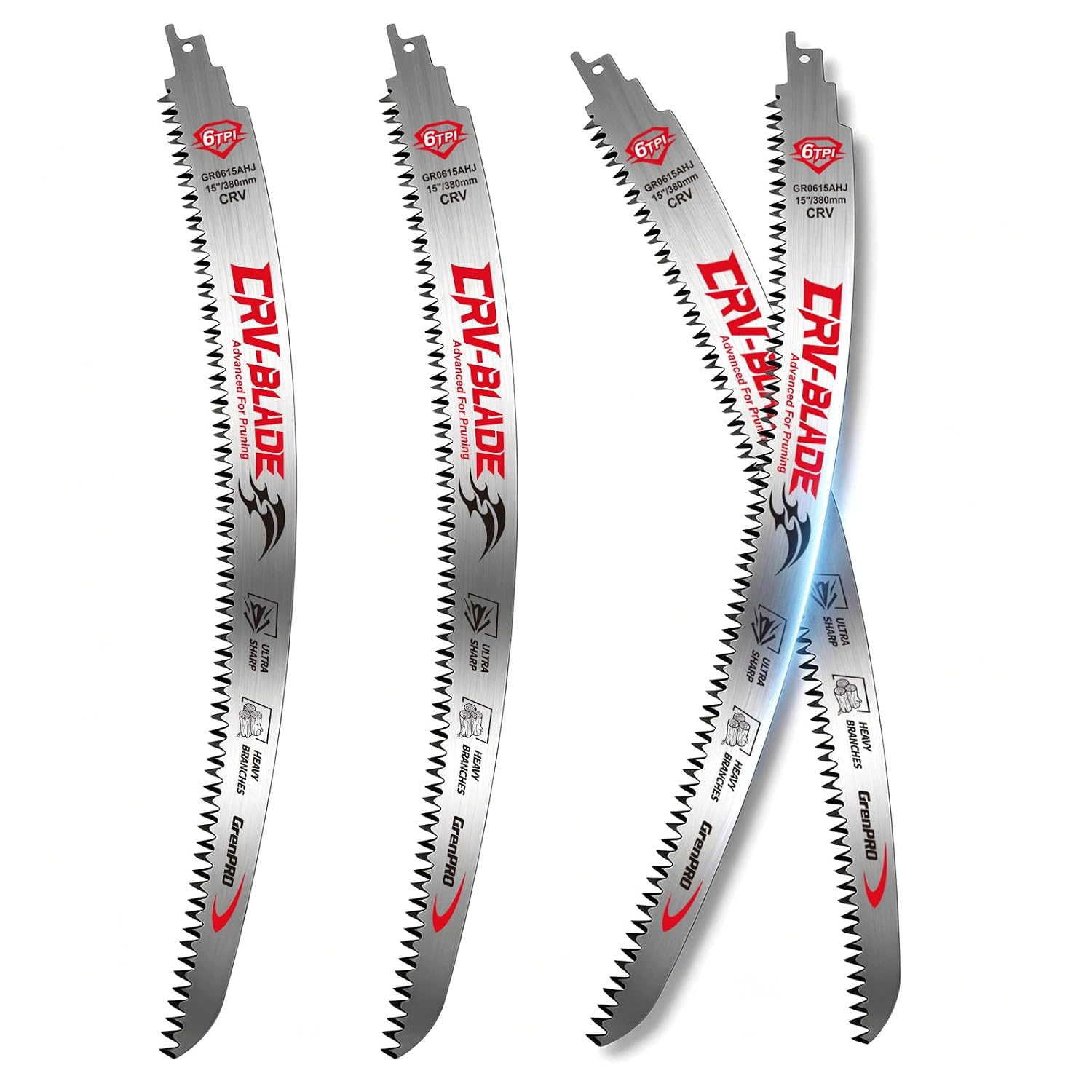 Thumbnail 6 de GRENPRO 073013 15-Inch Reciprocating Saw Blades, 6 TPI Arc Edge, 4-Pack