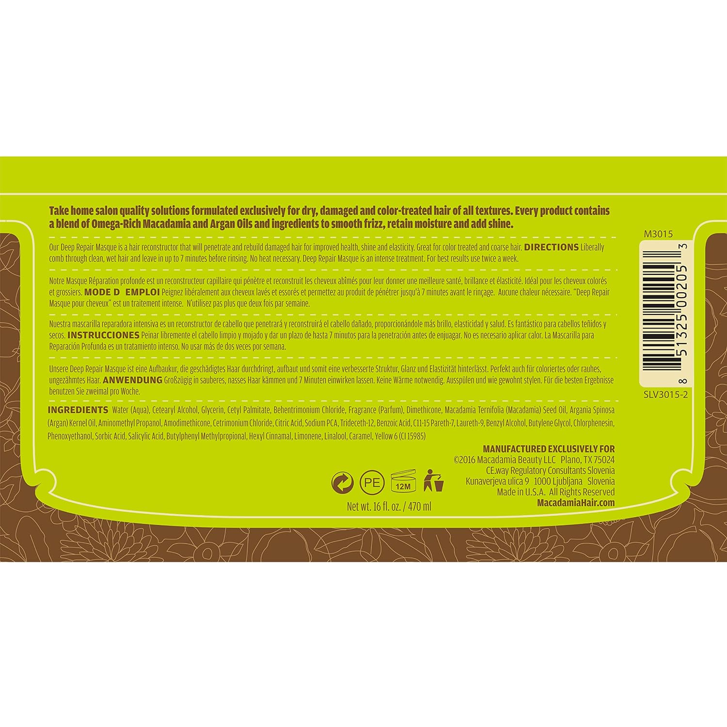 Detalle de Macadamia Natural Oil Hair Mask, 16 fl oz