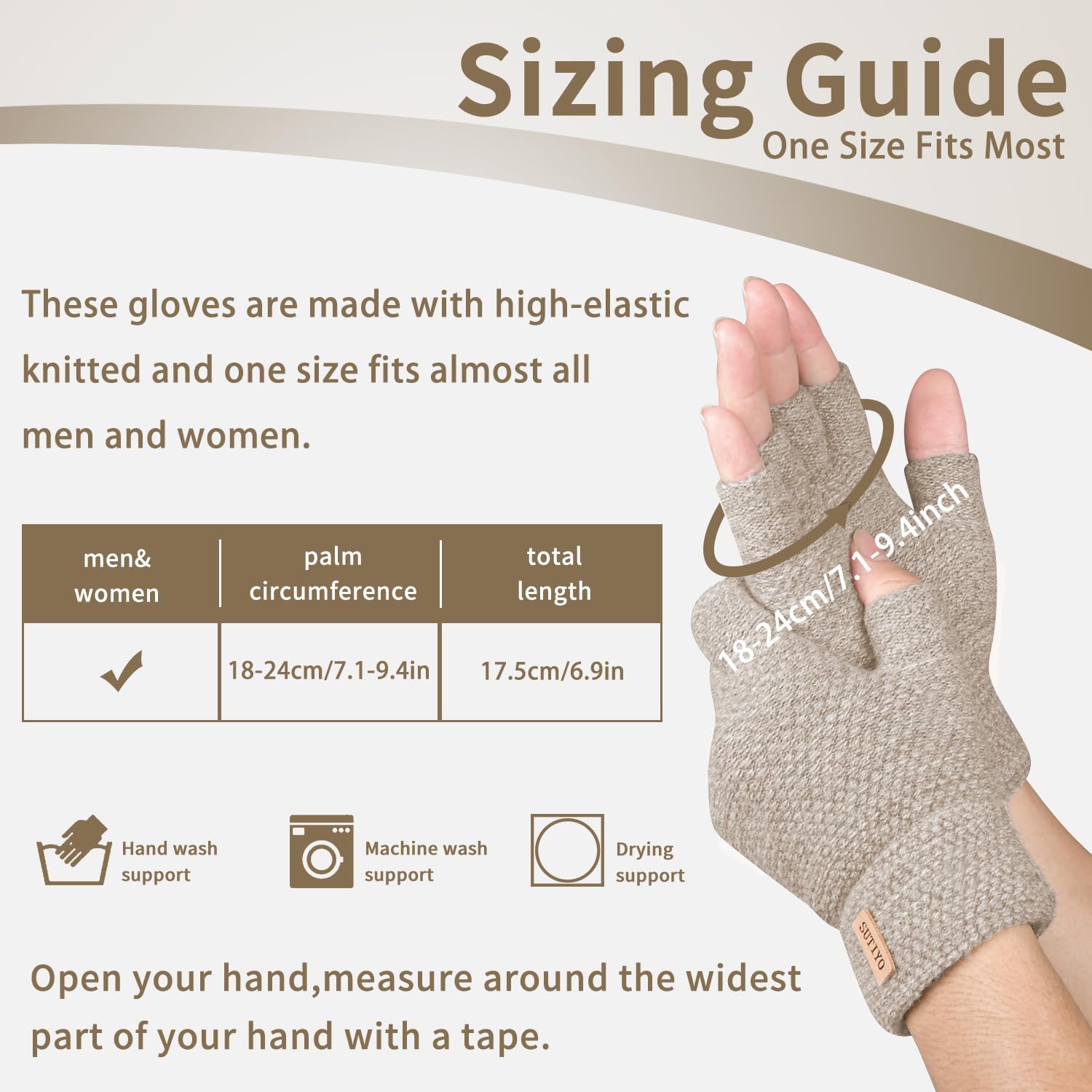 Thumbnail 6 de SUTIYO Fingerless Winter Gloves for Driving