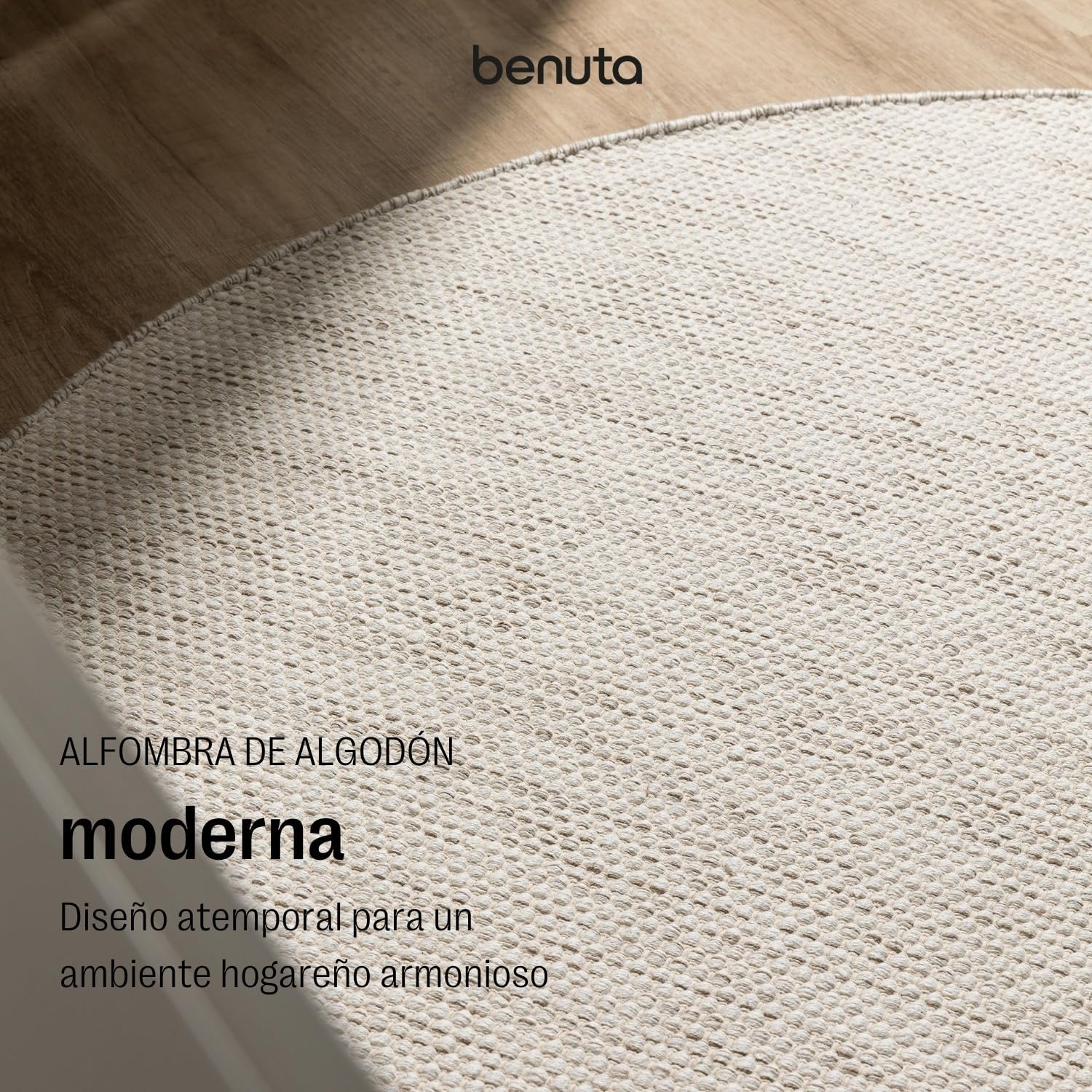 Detalle 2 de benuta Basic Alfombra Algodón Ron 160 cm