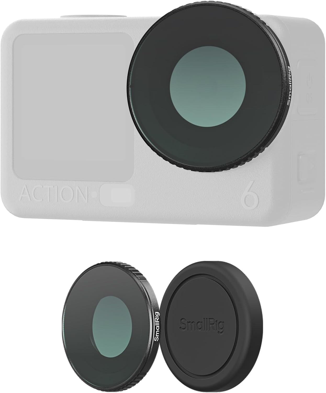 Detalle de SMALLRIG 5966 CPL-filter voor DJI Osmo Action 6 met meerlaagse coating