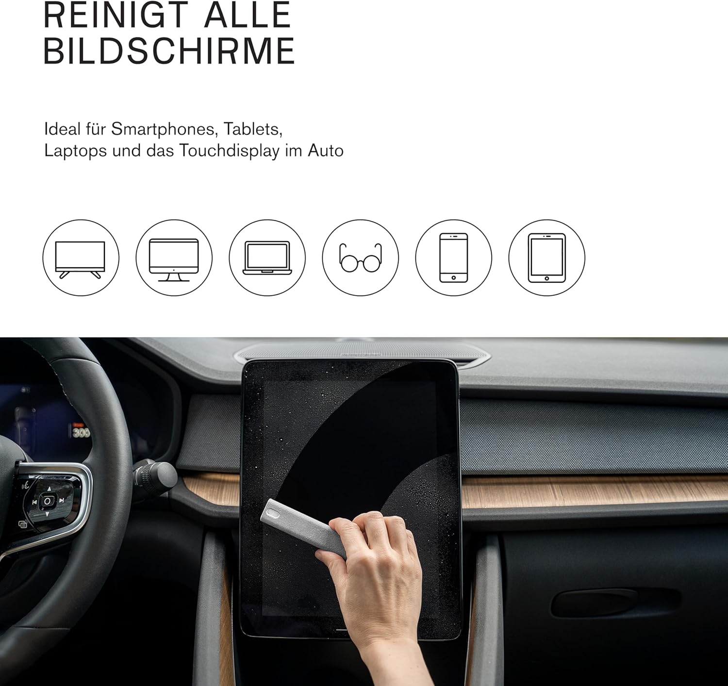 Thumbnail 2 de am Handy-Reinigungsset mit Bildschirmreiniger Spray – All-in-One Display-Reiniger für Smartphone, Tablet & Auto-Displays (Hellgrau, 1 Pack)