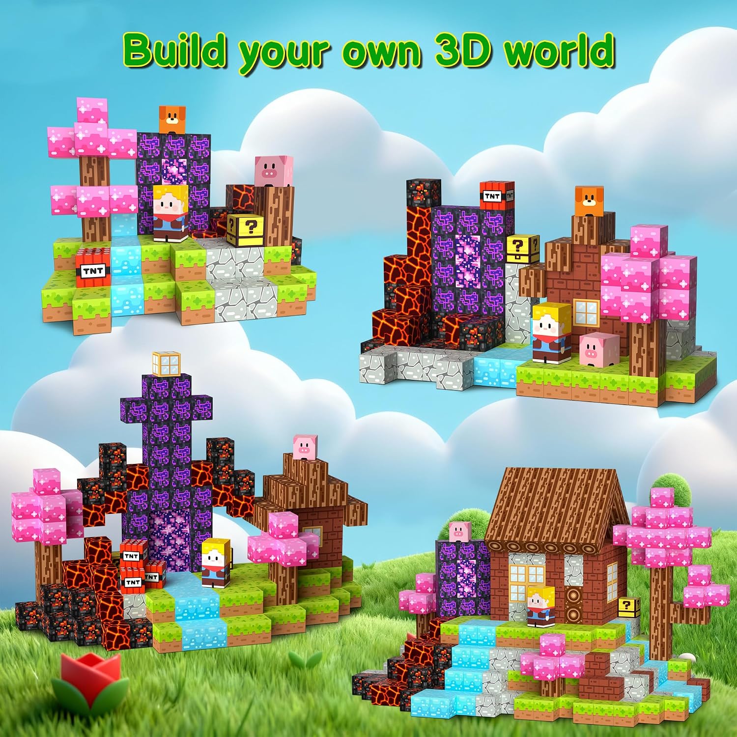 Thumbnail 6 de iLacven Magnetic Blocks 100 pcs Travel đź§©