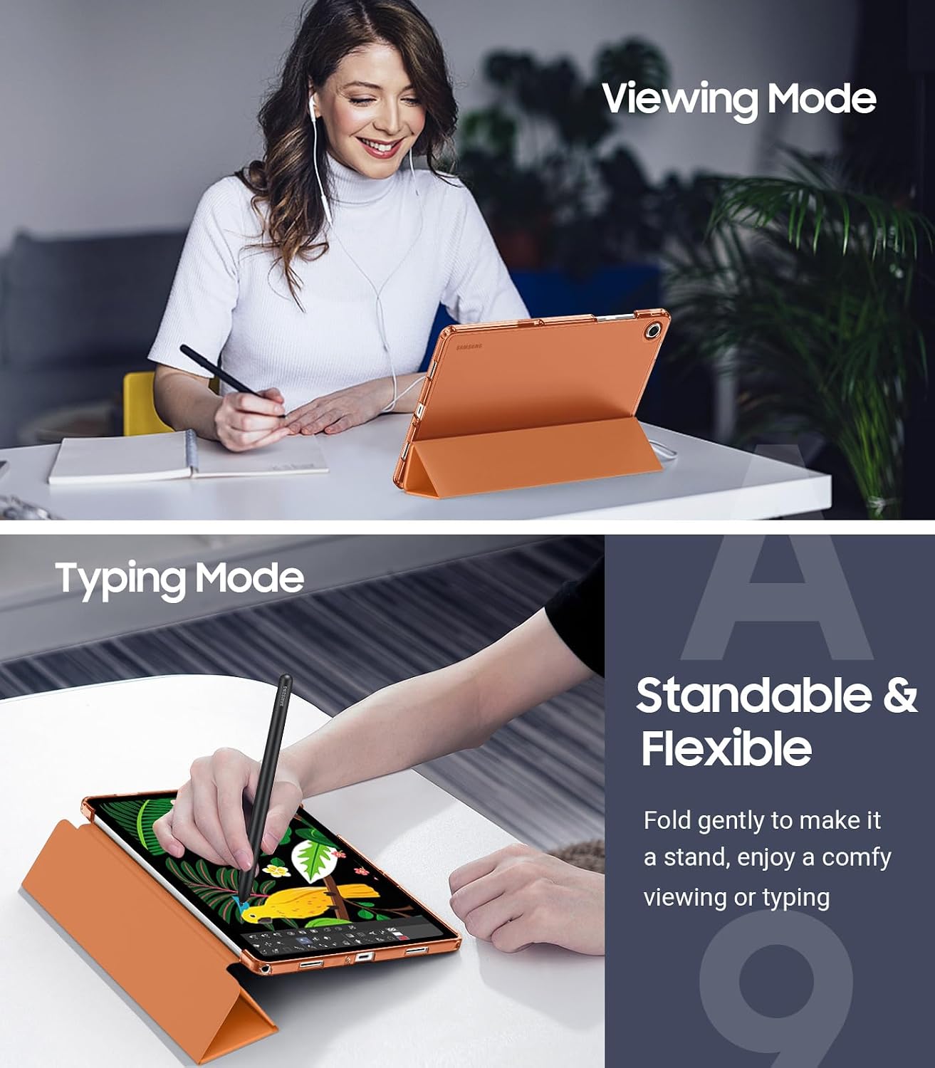 Thumbnail 4 de TiMOVO Case for Samsung Galaxy Tab A11+ Plus / A9+ Plus 11 Inch (2025/2023) – Slim TPU Translucent Frosted Back Case with Auto Wake/Sleep and Stand